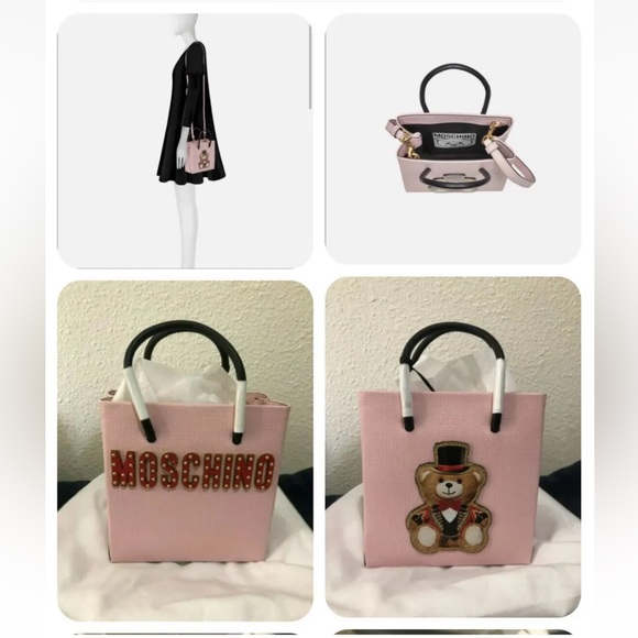 Moschino Couture Jeremy Scott Circus Bear Cross Tote Shoulder Bag New w/Tags - Picture 3 of 5